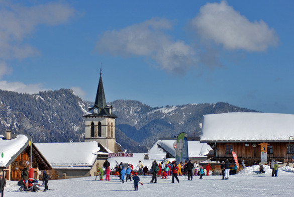 Village de Crest-Voland l'hiver.